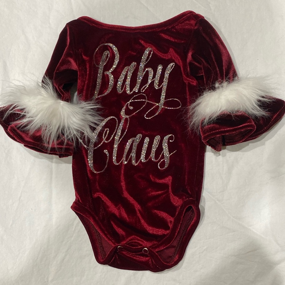 Sugarplum Lane Baby Claus Christmas outfit. 3-6 months